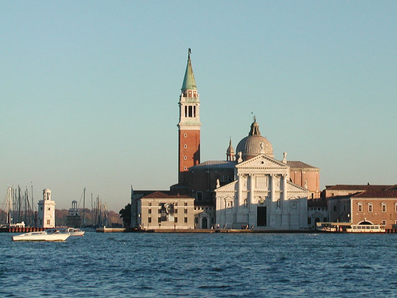 Venedig San Giorgio Segelboothafen Leuchtturm
