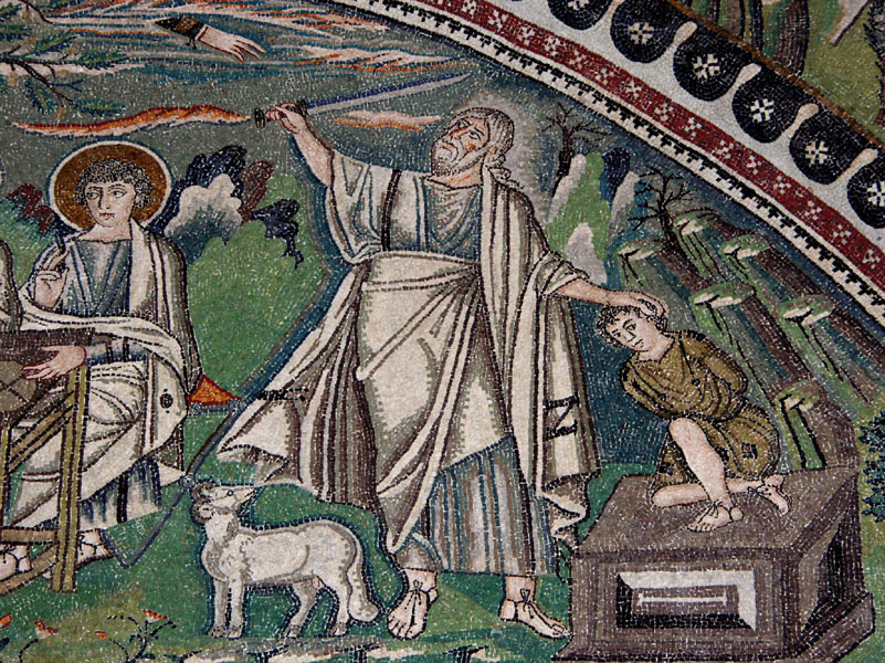 Ravenna Basilica di San Vitale Mosaik Detail Opfer des Abraham