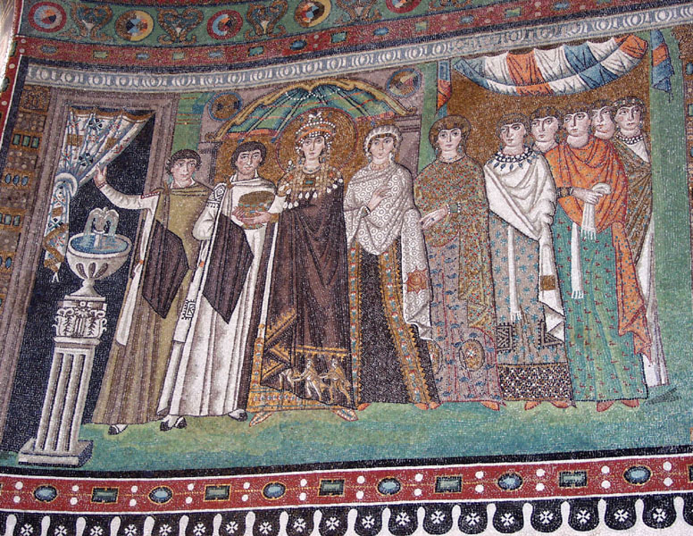 Ravenna Basilica di San Vitale Mosaik Kaiserin Theodora